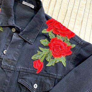 Carmar black denim jacket Medium mint condition